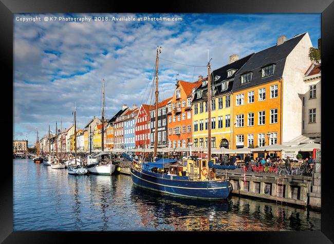 Nyhavn,Copenhagen,Denmark Framed Print by K7 Photography