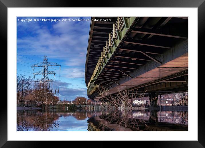 Tinsley Viaduct - Motorway in the Sky Framed Mounted Print by K7 Photography