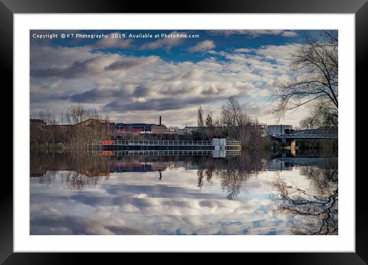 Reflections - Don Navigation at Templeborough Framed Mounted Print by K7 Photography