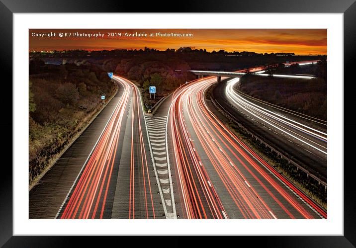 Motorway Madness Framed Mounted Print by K7 Photography