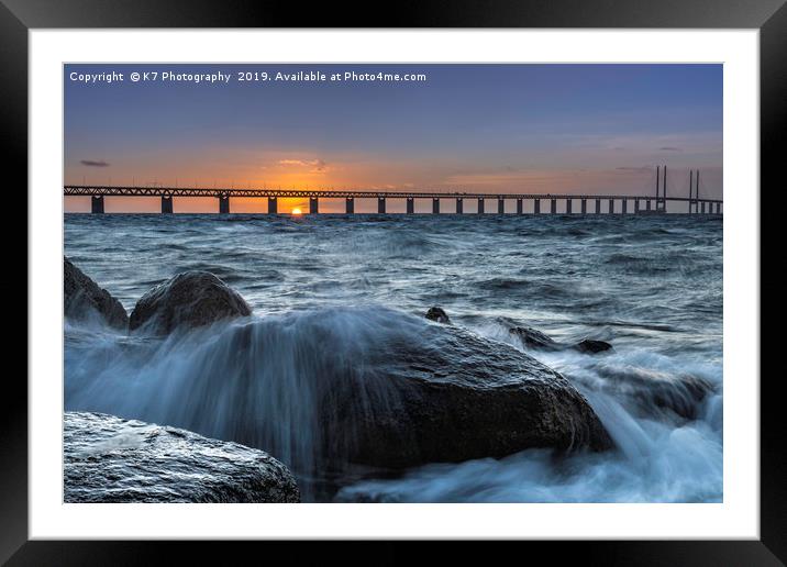 The Oresund Strait from Sibbarp, Malmo, Sweden. Framed Mounted Print by K7 Photography