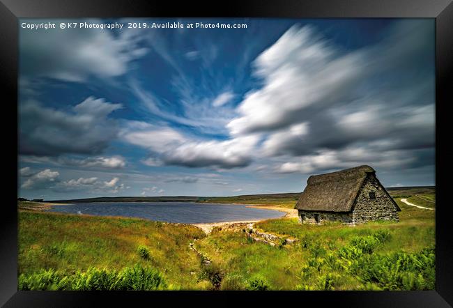 Grimwith Reservoir Panoramic Framed Print by K7 Photography