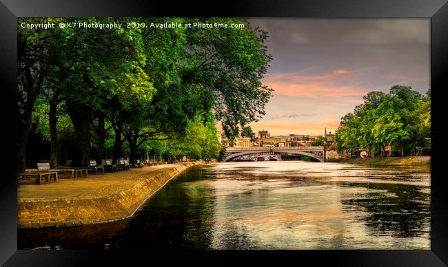 The River Ouse and the Lendle Bridge, York Framed Print by K7 Photography