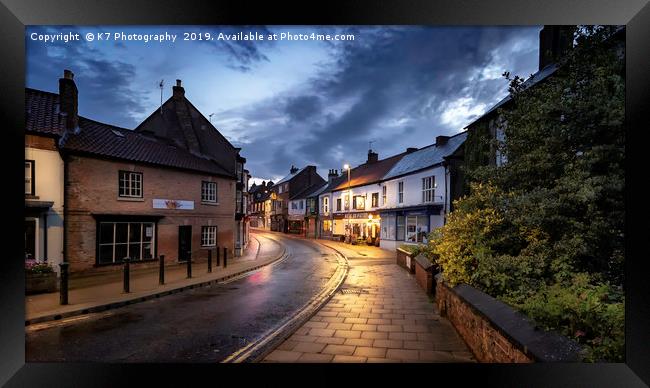Finkle Street, Thirsk, North Yorkshire Framed Print by K7 Photography