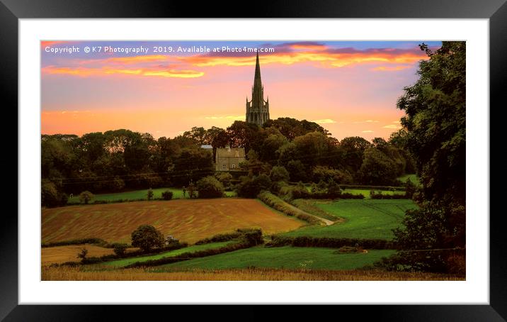 All Saints Church at Laughton-en-le-Morthen, South Framed Mounted Print by K7 Photography