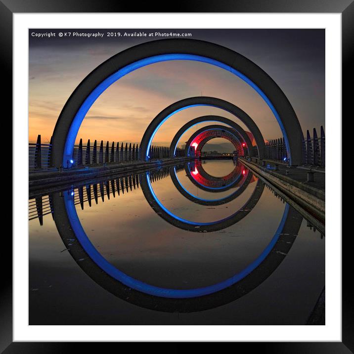 The Falkirk Wheel Framed Mounted Print by K7 Photography