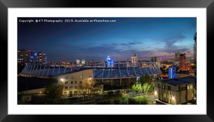 Kiev City Skyline  Framed Mounted Print by K7 Photography