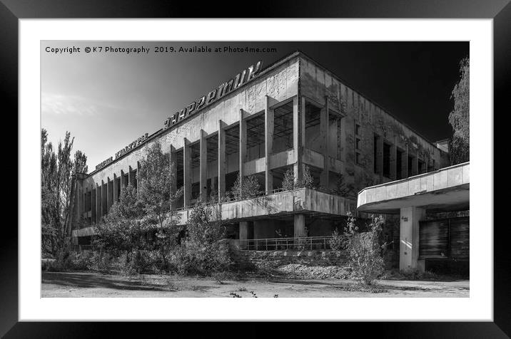 The Supermarket - Main Square - Prypiat. Framed Mounted Print by K7 Photography