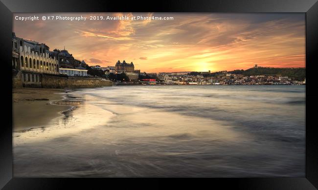 Sunrise over Scarborough Framed Print by K7 Photography