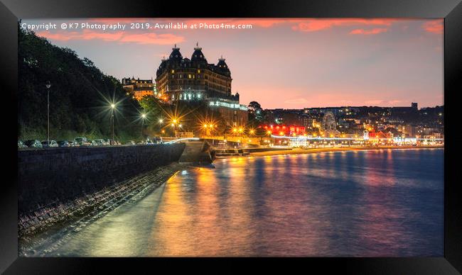 High Tide at South Bay, Scarborough Framed Print by K7 Photography