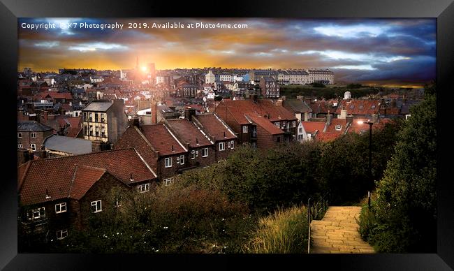 Dawn over Whitby Framed Print by K7 Photography