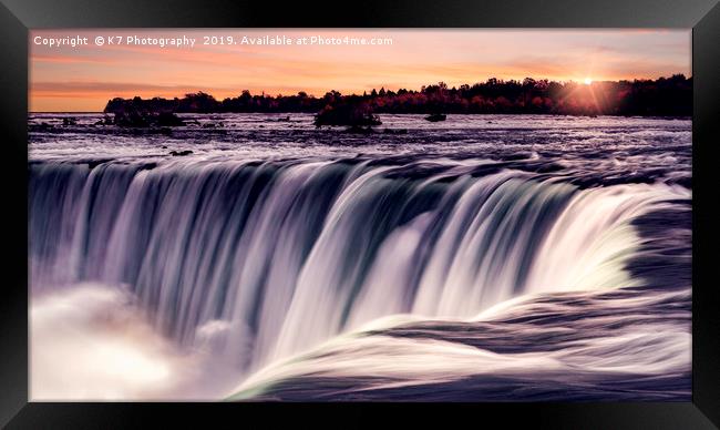 Horseshoe Falls, Niagara, Canada. Framed Print by K7 Photography