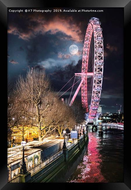 The London Eye - The Millennium Wheel Framed Print by K7 Photography
