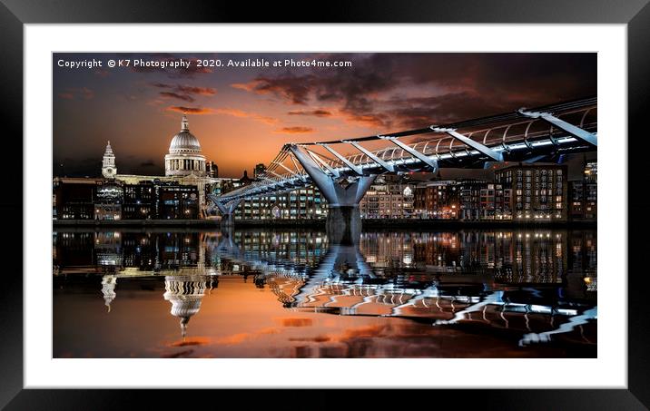 Illuminated London Framed Mounted Print by K7 Photography