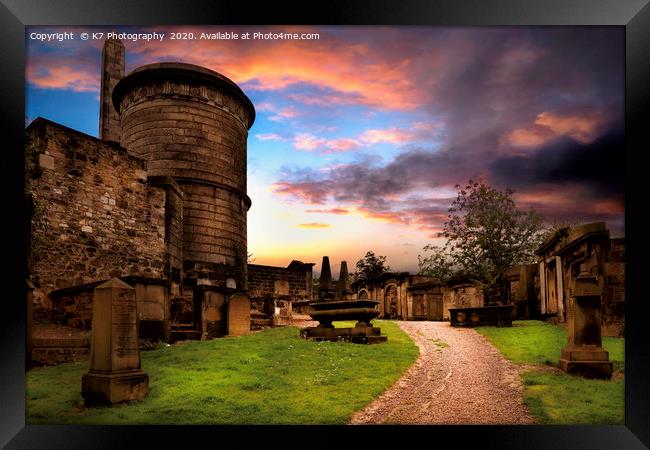 Old Calton Burial Ground, Edinburgh Framed Print by K7 Photography