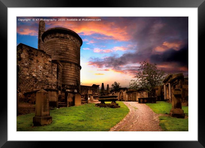 Old Calton Burial Ground, Edinburgh Framed Mounted Print by K7 Photography