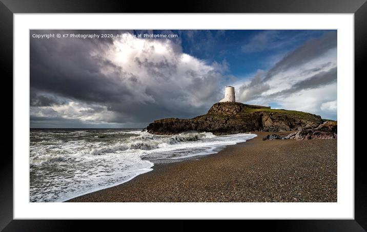 Llanddwyn Lighthouse, Llanddwyn Island, Anglesey Framed Mounted Print by K7 Photography