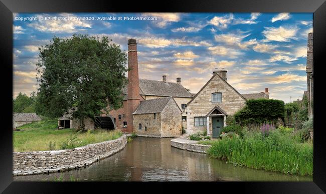 The Old Mill, Lower Slaughter, Cotswolds. Framed Print by K7 Photography