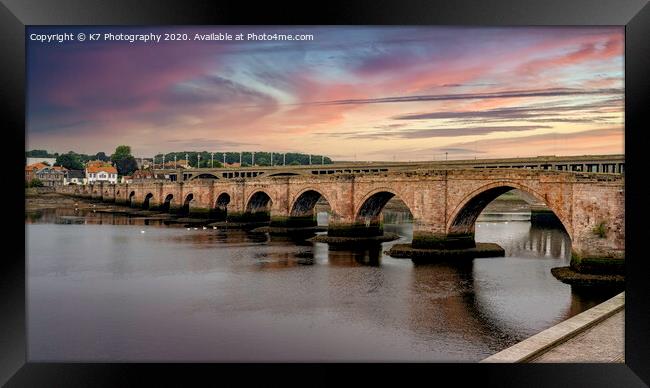 The Old Bridge, Berwick Upon Tweed Framed Print by K7 Photography