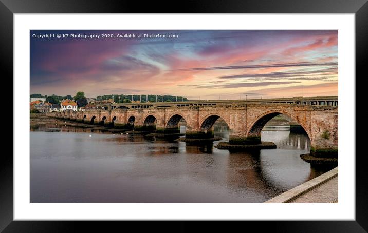 The Old Bridge, Berwick Upon Tweed Framed Mounted Print by K7 Photography