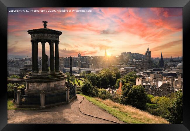 Edinburgh's Majestic Skyline Framed Print by K7 Photography