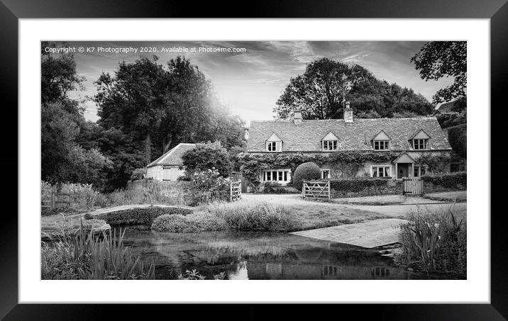 Enchanting Thatched Cottage in Upper Slaughter Framed Mounted Print by K7 Photography