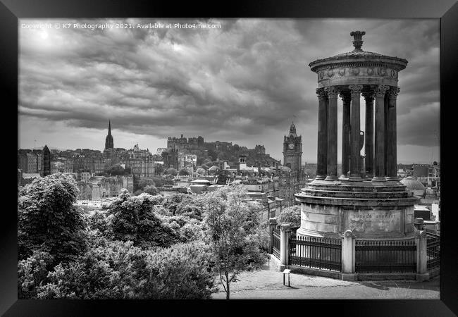 Storm Over Edinburgh Castle Framed Print by K7 Photography
