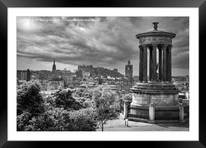 Storm Over Edinburgh Castle Framed Mounted Print by K7 Photography