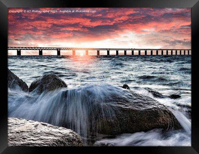 The Oresund Bridge Framed Print by K7 Photography