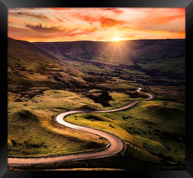 The Road out of Edale Framed Print by K7 Photography