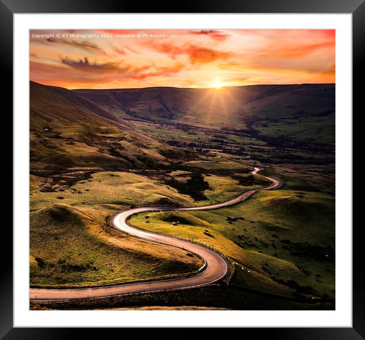 The Road out of Edale Framed Mounted Print by K7 Photography