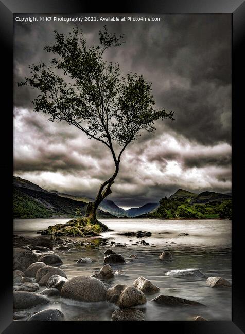 Llyn Padarn, Snowdonia, North Wales Framed Print by K7 Photography