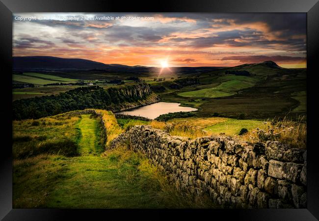 Hadrians Wall, Northumberland Framed Print by K7 Photography