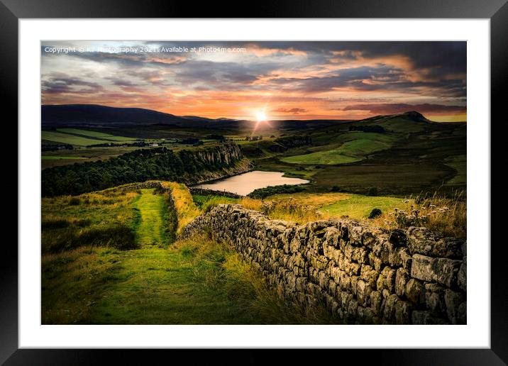 Hadrians Wall, Northumberland Framed Mounted Print by K7 Photography