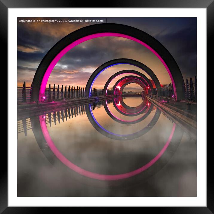 The Falkirk Wheel Framed Mounted Print by K7 Photography