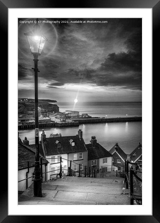 Whitby Abbey Steps Framed Mounted Print by K7 Photography