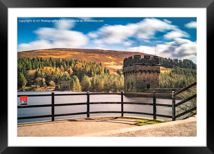 The Historic Derwent Dam Framed Mounted Print by K7 Photography
