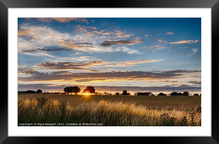 Toot Hill Sunset Framed Mounted Print by Nigel Bangert