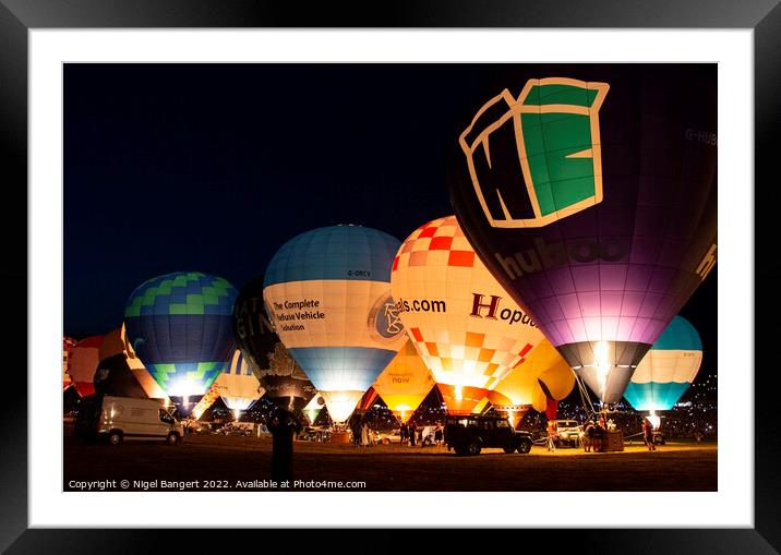 Bristol Balloon Fiesta Framed Mounted Print by Nigel Bangert
