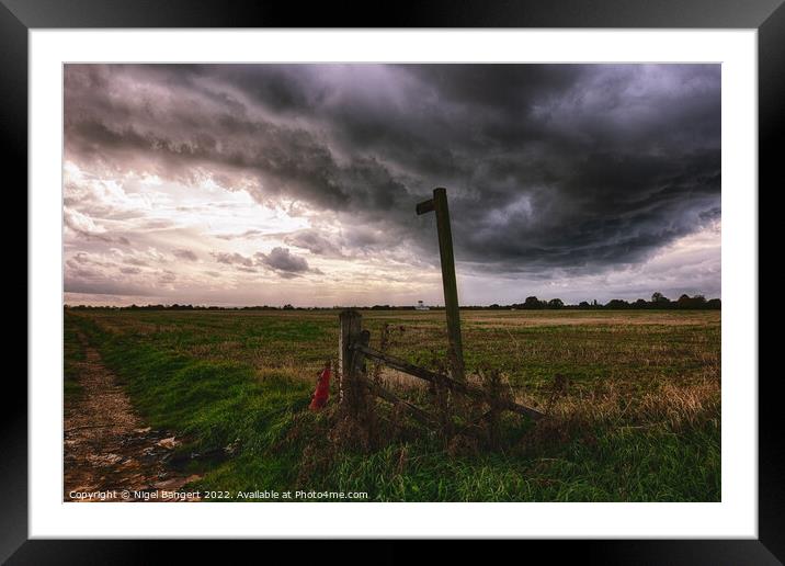 Supercell Path Framed Mounted Print by Nigel Bangert