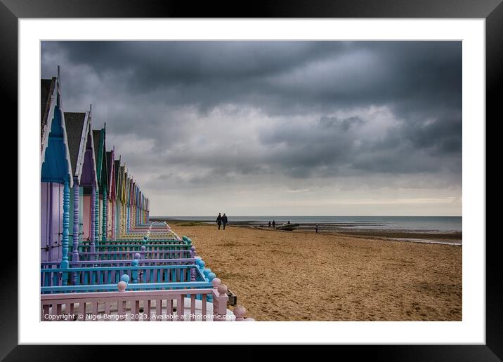 On The Beach Framed Mounted Print by Nigel Bangert