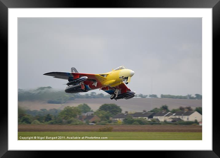 Hawker Hunter G-PSST Framed Mounted Print by Nigel Bangert