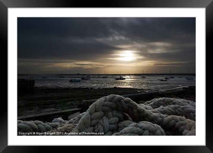 Rope Sunset Framed Mounted Print by Nigel Bangert