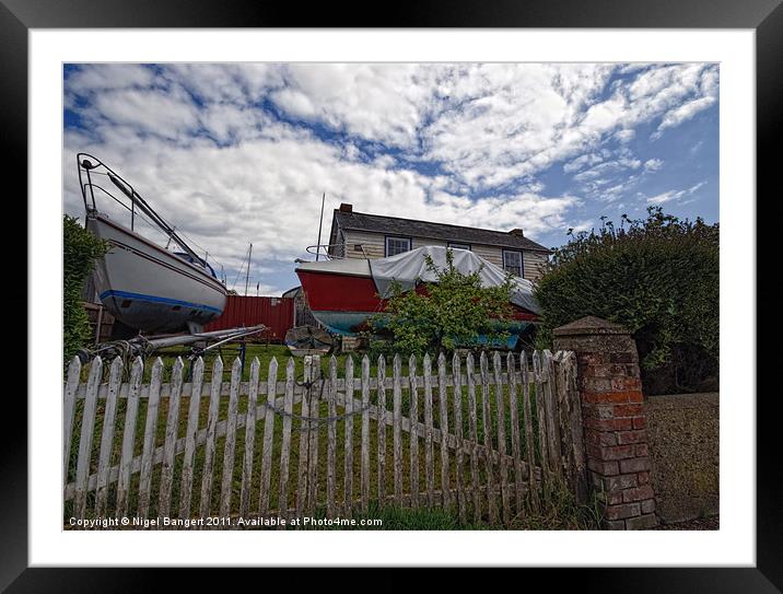 Boat House Framed Mounted Print by Nigel Bangert