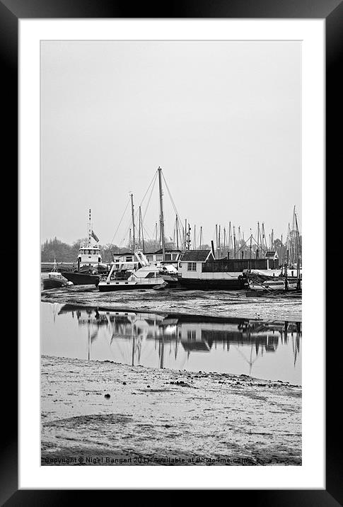 Boats at Maldon Framed Mounted Print by Nigel Bangert