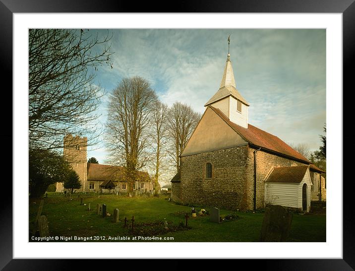 Willingale's Churches Framed Mounted Print by Nigel Bangert