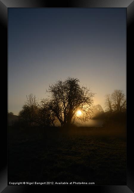 Misty Sunrise Framed Print by Nigel Bangert