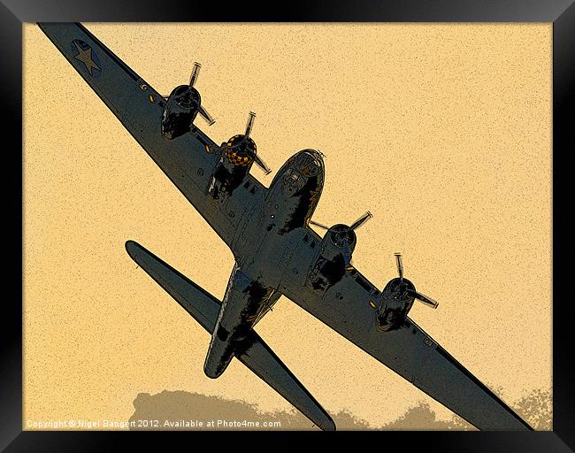 Sally B (Memphis Belle) Framed Print by Nigel Bangert