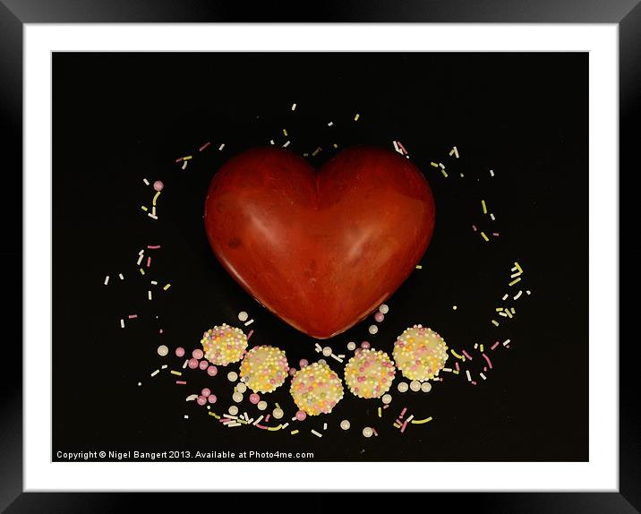 Sweet Heart Framed Mounted Print by Nigel Bangert