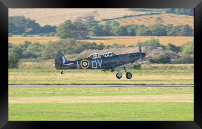 Spitfire Takeoff Framed Print by Nigel Bangert